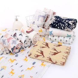 120X110cm Baby Blankets Newborn Cotton Gauze Receiving Swaddle Blanket Towel Muslin Diaper 210309