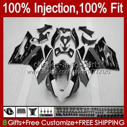 Injection Mold Bodys For DUCATI Panigale 899S 1199S 899-1199 12-16 Bodywork Grey Black 44No.30 899 1199 S R 12 13 14 15 16 899R 1199R 2012 2013 2014 2015 2016 OEM Fairing