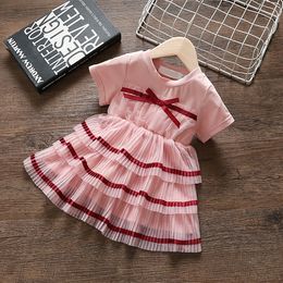 girls wedding dress Toddler Infant Baby Girls Lace Princess Formal Christening Layered Dress Outfits baby clothes 0-4Y Q0716