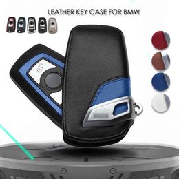 Genuine Leather Car Key Fob Case Cover Holder Shell For X3 X4 1 3 4 5 6 7 Series E90 F10 F20 F30 M2 M3 M5 M6 GT Accessories