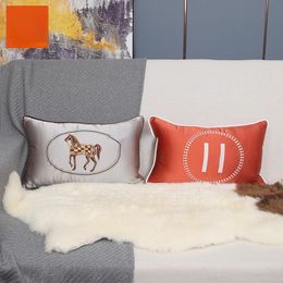 Sofa Waist Pillow Rectangular Rectangular Pillow Case Long PillowCover Household