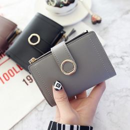 small money purse for ladies Australia - Wallets 2021 Style PU Leather Women Short Wallet Female Coin Purse Small Money Ladies Mini Card Holder Hasp