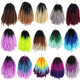 blonde ombre virgin hair Canada - Small dirty braid Crochet hair spring twist short women's winding tube chemical fiber wig