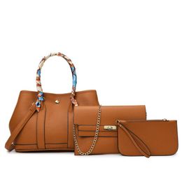 Evening Bags High Quality Women Pu Leather Handbags Large Capacity 3 Pieces Set Shoulder Messenger Designer Ladies Tote Crossbody Bag