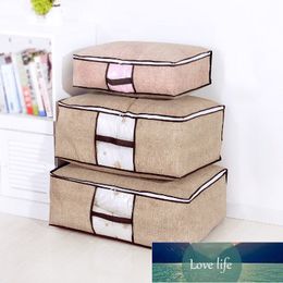 Non-woven Clothes Storage Bag Organiser for Quilt Blanket Pillow Bedding Foldable Wardrobe Closet Organiser Save Space