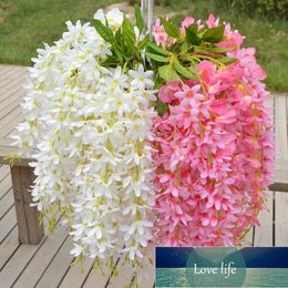 Wholesale Plants Wisteria Hang Silk Flowers Artificial Vine Flower Wedding Home Decor Flores Artificiales para decoracion hogar