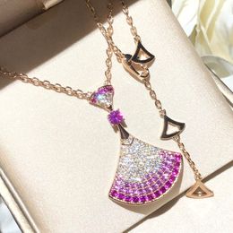 Colliers BGARI DIVAS DREAM sertis de diamants plaqué or 18 carats collier de la plus haute qualité collier créateur de luxe reproductions officielles cadeau pour petite amie