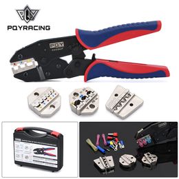 Wire Crimping Tool Set Ratchet Terminal Crimper 4 PCS Interchangeable Dies Fit For Heat Shrink Connectors 0.5-6.0mm²/ 20-10AWG PQY-GJ032/GJ033