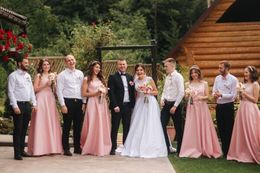 High Quality Pink Color Bridesmaid Dresses A Line Satin Cap Sleeves Spring Summer Wedding Guest Maid of Honor Gowns Custom Made Plus Size