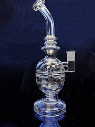 two functions 10 Inch rig skull bong glass water pipe smoke pipe bubbler perc water pipe cheechshop