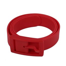 Belts Unisex Stylish Candy Colours Silicone Plastic Belt Red