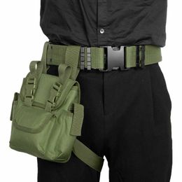 Men Canvas Drop Leg Bag Waist Bag Fanny Pack Belt Hip Bum Military travel Multi-purpose Motorcycle Messenger Shoulder Bags Q0705