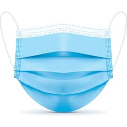 Disposable Face Mask 3-Ply Facial Masks with Earloops Breathable Non-Woven Mouth Philtre Cover for Home Office