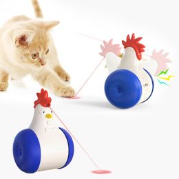 Cat Toys Infrared Chick Toy USB Charging Squeak Animal For Cats Kitten Funny Original Tumbler Pet Products Drop