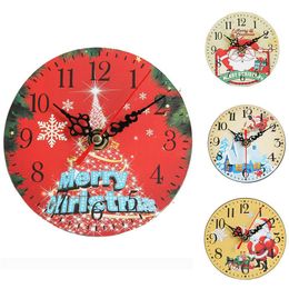 Wall Clocks Christmas Cute Small Clock Living Room Decorative Home Needle Watch Decoration Gift