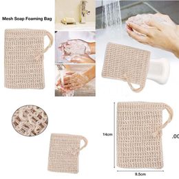 Natural Exfoliating Mesh Soap Saver Sisal Soap Saver Bag Pouch Holder For Shower Bath Foaming And Drying CCA6740