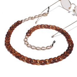 2021 Leopard Resin Acrylic Sunglasses Chain Holder Fashion Women Eyewaer Accessary
