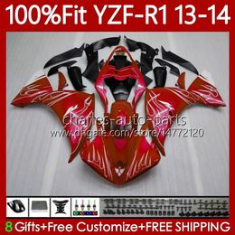 Injection Mould Bodywork For YAMAHA YZF-R1 YZF R 1 1000CC YZF1000 13-14 Bodys 97No.149 YZF R1 1000 Red Metallic CC 2013-2014 YZFR1 13 14 YZF-1000 2013 2014 OEM Fairing Kit