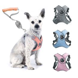 Drop Dog Harness Vest No Pull Reflective Dog Collar Harness For Small Medium Dogs Harnesses Vest Puppy Dogs Chest Strap 210729