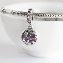 Authentic S925 Silver Dangle Charm Hear & Star Pendant Bead fit Lady Bracelet Bangle Girl Birthday Gift DIY Jewelry Q0531