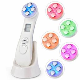 DHL Free Face EMS Mesotherapy Electroporation RF Radio Frequency Facial LED Photon Skin Care Device Lift Tighten Beauty