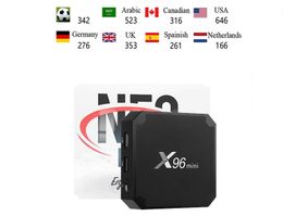 X96 mini Leadcool x96mini tv box 2GB Arab QHDx NEOx french 1 année  Abonnementsss france Arabic UK test Package for smart tv
