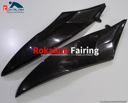 2 x Carbon Fibre Tank Side Covers Panels Fairing For Yamaha YZF R6 2006 2007 Motorcycle Parts YZF-R6 06 07 YZFR6 Tank Side Cover Panel