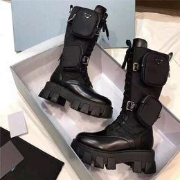 2021 Boots Women Luxurys Designers Shoes Factory footwear Thick soled raised knight Martin boot midleg knee Autumn and winter style size 35-42