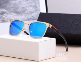 2021 Classic Brand Design Sunglasses Fashion Luxury Polarised Men Women Pilot Vintage Sunglass UV400 Eyewear Glasses Square Frame Polaroid Lens 0120