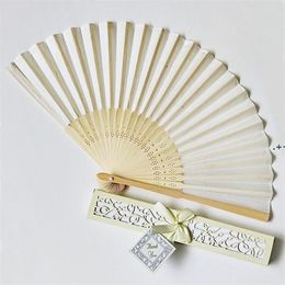 15 Colours Personalised wedding fans printing text on silk fold hand fans with gift box wedding Favours and gifts JJD11278