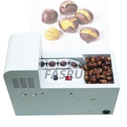 220V Commercial Chestnut Opening Machine Fully Automatic Double Chain Plate Incision Chestnut Notch Small Electric Cut Equipment