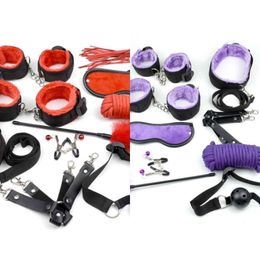 Bondages 10 Pieces Accessories Bondage RestraintsHandCuff Straps Erotic Products Bandage Sex Games Toys tools For Adult shop bdsm 1122