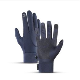 Unisex Fleece Touch Screen Winter Sport Gloves Windproof Anti-stick Cycling Bicycle Bike Ski Outdoor Camping Hiking Motorcycle Glove Sports Full Finger