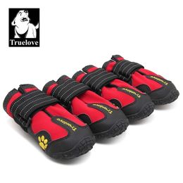 Truelove Dog Shoes Waterproof Anti-Slip Rain Boots Warm Snow Reflective for Small Medium Large Pet Sports Training TLS3961 210902