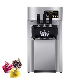 Factory Outlet Soft Ice Cream Machine For Commercial Coffee Shop Electric Desktop 3 Taste Vending