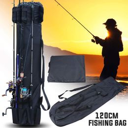 Outdoor Bags Fishing Rod Reel Case Organiser Bag Travel Carry Carrier Holder Tools Storage