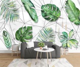 Wallpapers Tropical Leaf Wallpaper Nordic Rain Forest Wall Mural For Living Room Art Decor Makeup Backdrop Papers Home