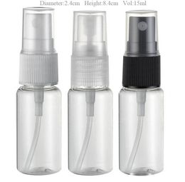 100 x 15ml Clear Portable Travel Plastic Perfume Mist Spray Bottle 15cc Empty Atomizer Cosmetic Fragrance Container