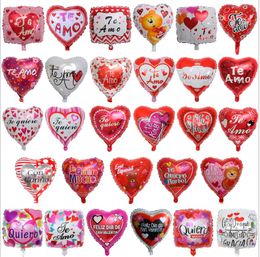 18inch Spanish Bride And Groom I Love You Foil Mylar Balloons Love Heart Wedding/Valentine's Day Helium Balloon Globos
