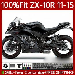 Injection Fairings For KAWASAKI NINJA ZX-10R ZX 10 R 1000 CC ZX10R 11 12 13 14 15 101No.89 ZX 10R 1000CC ZX-1000 2011 2012 2013 2014 2015 ZX1000 Gloss Black C 11-15 OEM Body