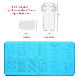 Nail Art Templates with Seal Stamp and Scraper for Salon Fashion Personal DIY Nails Beauty Printing Tools