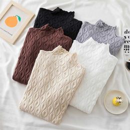 AOSSVIAO Cashmere Turtleneck Women Sweaters Autumn Winter Warm Pullover Slim Tops Knitted Sweater Jumper Soft Pull Female 211215