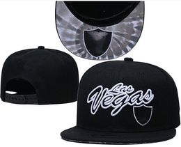 New 2021 Football Snapback Cap Black Colour Las Vegas Team Hats Mix Match Order All Caps Top Quality Hat
