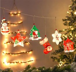 Christmas Decorations LED Lights Tree Decoration with Painted Snowflake Pendants