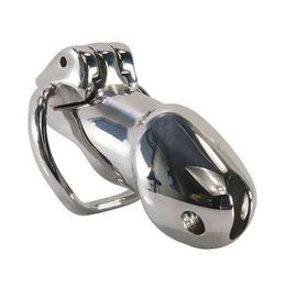 NXY Cockrings Stainless Steel Male Chastity Belt Cock Cage Penis Lock Device Ring Sex Toys for Men 1214