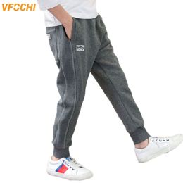 VFOCHI New 4-16T Boys Pencil Pants Autumn Winter Kids Trousers Teenage Children Clothing Elastic Waist Casual Boy Sport Pants 210306