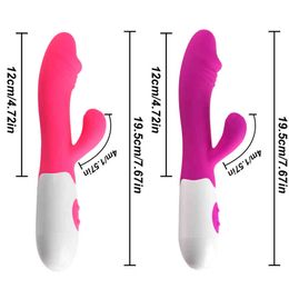 Nxy Vibrators Sex Toys for Woman Vibrator g Spot Dildo Dual Vibration Female Vagina Clitoris Silicone Waterproof Adult 30 Speed 1220