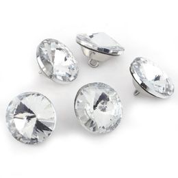 Button 50PCS/LOT 20mm/25mm Rhinestone Crystal Buttons Sewing Sofa DIY Handmade Craft Decoration