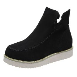 Boots Snow For Winter Fashion Warm Woman Keep Slip On Flat Boot Female Short Shoes Casual Plush Footwear
