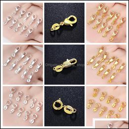 Clasps & Hooks Jewelry Findings Components 10Pcs Accessories Diy Manual Plating And Nickel White K Ancient Bronze 302 12 Mm Lobster Clasp Ne